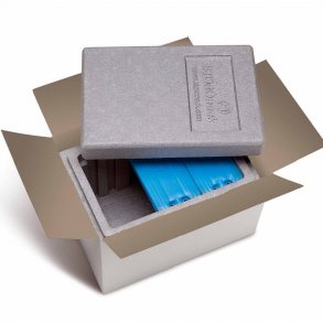 Neopor� Boks med l�g 7.3L �211� i Papkasse til k�leelementer